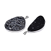 Natural Snowflake Obsidian Pendants G-N362-04P-01-2