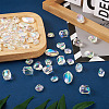 Cheriswelry 90Pcs 6 Style UV Plating Transparent Rainbow Iridescent Acrylic Beads OACR-CW0001-04-14