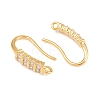 Brass Rhinestone Earring Hooks KK-C261-01D-G-2