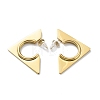 201 Stainless Steel Triangle Stud Earrings EJEW-D084-10G-3