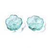Transparent Spray Painted Glass Beads GLAA-Q089-003-F001-3