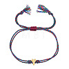 304 Stainless Steel Alphabet Bead Adjustable Bracelets IC6774-25-1