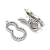 Brass Clear Cubic Zirconia Fold Over Clasps KK-Z078-40P-2