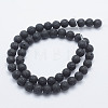 Synthetic Lava Rock Beads Strands G-F549-8mm-B10-2