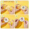Blank Flat Round Acrylic Button Pin Badge with Iron Pins FIND-L029-01P-03-4