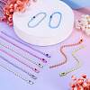 200Pcs 10 Colors Iron Ball Chain CH-TA0001-07-4