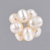 Handmade Natural Cultured Freshwater Pearl Woven Beads PALLOY-JF00399-01-2