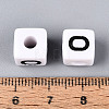 Opaque Acrylic European Large Hole Beads SACR-N020-01B-01-4