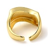 Rack Plating Brass Open Cuff Rings for Women RJEW-M162-17G-3
