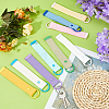 9Pcs 9 Colors Alloy Polyester Keychains KEYC-FH0001-80B-4