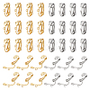 Unicraftale 40Pcs 2 Colors 304 Stainless Steel Clip-on Earrings Findings STAS-UN0041-10-1