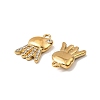 304 Stainless Steel with Crystal Rhinestone Charms STAS-G358-05G-03-2