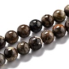 Round Natural Agate Beads Strands X-G-O199-02B-1