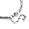 Polyester Cord Braided Bracelet Makings MAK-Z003-01P-17-3