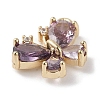 Brass Micro Pave Cubic Zirconia Charms X-KK-G491-28G-02-2