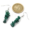 Natural Green Aventurine & Prehnite & Malachite & Peridot Chip Dangle Earrings Set for Women EJEW-JE06245-05-3