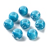 Spray Painted ABS Plastic European Beads KY-G033-01B-05-1