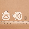 Pumpkin Jack-O'-Lantern Shape Halloween Blank Wooden Cutouts Ornaments WOOD-L010-08-4