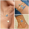 12Pcs 6 Styles Alloy Enamel Blue Evil Eye Links Connector Charms with Resin ENAM-YW0009-25-6