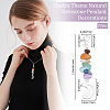 20Pcs Chakra Theme Natural Gemstone Pendant Decorations HJEW-BBC0001-01-2