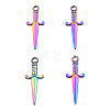 Ion Plating(IP) 201 Stainless Steel Pendants STAS-N098-246M-2