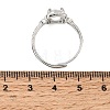 Brass Micro Pave Cubic Zirconia Finger Rings CU-CBA260E-07P-5