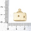 Brass Micro Pave Clear Cubic Zirconia Pendants KK-G545-01G-3