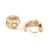 Brass with Cubic Zirconia Hoop Earrings EJEW-D078-37G-2
