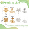 24Pcs 4 Style 304 Stainless Steel Stud Earring Findings STAS-UN0030-61-3