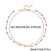 Bohemian Round Glass Seed Beaded Necklaces for Summer Vacation Casual Jewelry JB7910-7