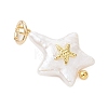 Natural Baroque Keshi Pearl Pendants PALLOY-JF05013-4