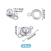 Unicraftale 50 Sets 201 Stainless Steel Snap Clasps STAS-UN0045-18-3