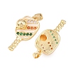 Brass Micro Pave Cubic Zirconia Pendants KK-C248-04G-02-2