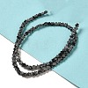 Natural Snowflake Obsidian Beads Strands G-G085-B37-01-2