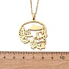 Halloween 304 Stainless Steel Hollow Tree Skull Pendant Cable Chain Necklaces for Men Women NJEW-K308-10G-5