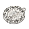 304 Stainless Steel & Rhinestone Pendants STAS-G371-09F-01P-2