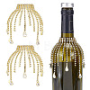 2Pcs Iron Rhinestone Glass Wine Glass Charms HJEW-OC00383-1