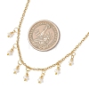 Natural Pearl Rice Pendant Bib Necklaces with 304 Stainless Steel Cable Chains NJEW-JN05944-3