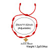 Adjustable Handmade Red String Braided Bracelets with Stainless Steel Chinese Knot Charms NM6573-1-3