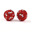 Polymer Clay Pave Rhinestone Beads RB-T018-01D-2