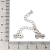 Brass Micro Pave Cubic Zirconia Chain Extender KK-L216-004C-P-3