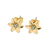 Brass Micro Pave Cubic Zirconia Ear Studs EJEW-P283-01G-03-1