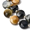 Dyed Natural Tiger Eye Beads Strands G-D105-A12-01-4