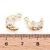 Brass Micro Pave Cubic Zirconia Pendants KK-T071-42G-3