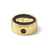 Real 18K Gold Plated Brass Enamel Beads KK-A170-02G-03-3