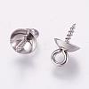 Tarnish Resistant 201 Stainless Steel Peg Bails Pendants for Half-driled Beads STAS-K148-12C-2
