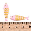 Brass Enamel Pendants KK-CBA6818-03G-03-3