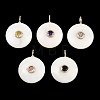 Brass Cubic Zirconia Pendants SH-CBA3786-01G-1