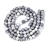 Opaque Ombre Effect Dyed Glass Beads Strands GLAA-Q106-04A-02-2