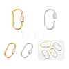 4Pcs 2 Colors 304 Stainless Steel Screw Carabiner Lock Charms STAS-UN0060-75-1